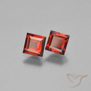 1.51 ct natürliche Hellrot Pyrop-Granat-Edelsteine, Quadrat, VS
