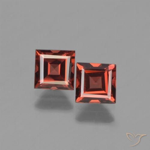 1.46ctw Natürlicher tiefrot Pyrop-Granat, Quadrat, VVS-VS