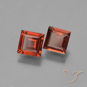 1.35 ct natürliche tiefrot Pyrop-Granat-Edelsteine, Quadrat, VS