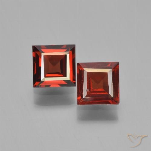 1.55ctw Natürlicher Johannisbeere Rot Pyrop-Granat, Quadrat, VS