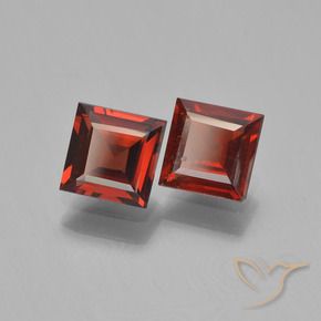 1.55 ct natürliche Johannisbeere Rot Pyrop-Granat-Edelsteine, Quadrat, VS