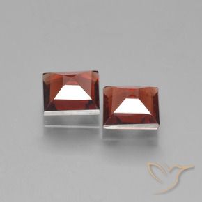 1.55 ct natürliche Johannisbeere Rot Pyrop-Granat-Edelsteine, Quadrat, VS