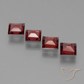 2.46 ct natürliche Tiefes Blutrot Pyrop-Granat-Edelsteine, Quadrat, VS
