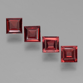 2,53 ct natürliche roter Pyrop-Edelsteine, Quadrat, VS