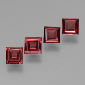 2,53 ct natürliche roter Pyrop-Edelsteine, Quadrat, VS