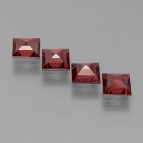 2,53 ct natürliche roter Pyrop-Edelsteine, Quadrat, VS