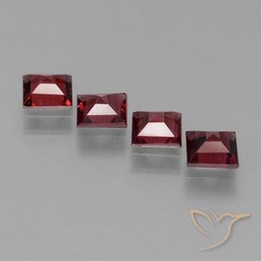 2.53 ct natürliche dunkelrot Pyrop-Granat-Edelsteine, Quadrat, VS