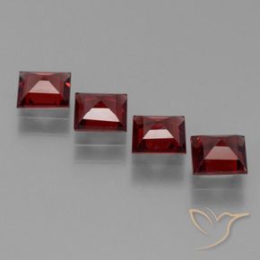 2.46 ct natürliche Tiefes Blutrot Pyrop-Granat-Edelsteine, Quadrat, VS
