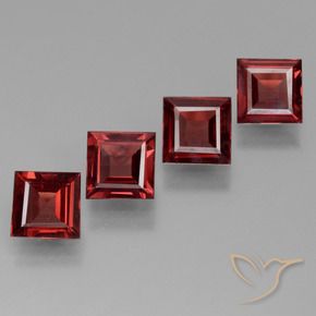2.28 ct natürliche tiefrot Pyrop-Granat-Edelsteine, Quadrat, VS