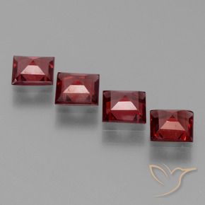 2.28 ct natürliche tiefrot Pyrop-Granat-Edelsteine, Quadrat, VS