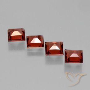 2.87 ct natürliche Scharlachrot Pyrop-Granat-Edelsteine, Quadrat, VS
