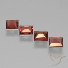 2.21 ct natürliche Scharlachrot Pyrop-Granat-Edelsteine, Quadrat, VS