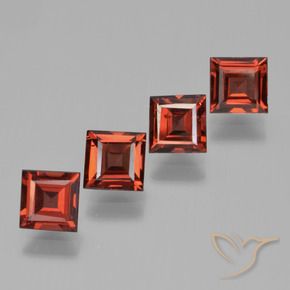 2.99 ct natürliche Mittelrot Pyrop-Granat-Edelsteine, Quadrat, VS