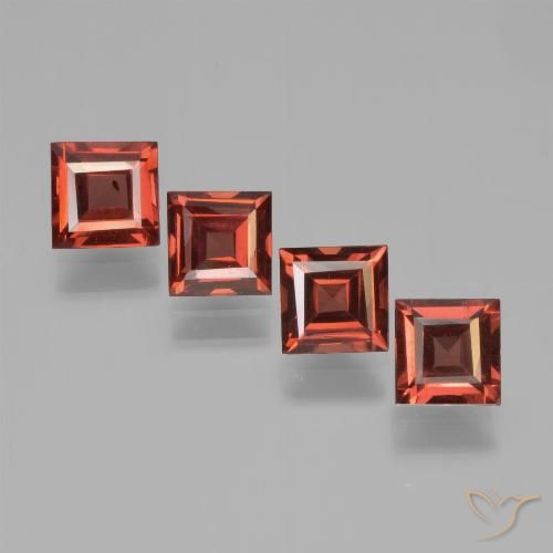 2.53ctw Natürlicher Scharlachrot Pyrop-Granat, Quadrat, VS