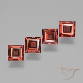 2.53 ct natürliche Scharlachrot Pyrop-Granat-Edelsteine, Quadrat, VS