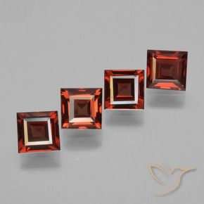 2.64 ct natürliche tiefrot Pyrop-Granat-Edelsteine, Quadrat, VS