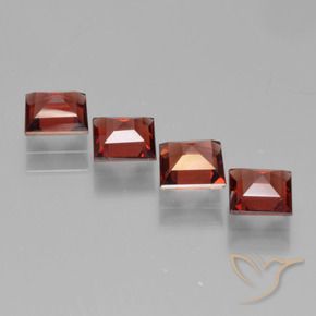 2.64 ct natürliche tiefrot Pyrop-Granat-Edelsteine, Quadrat, VS