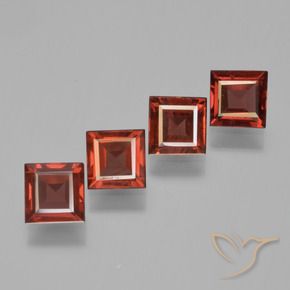 2.61 ct natürliche Mittelrot Pyrop-Granat-Edelsteine, Quadrat, VS