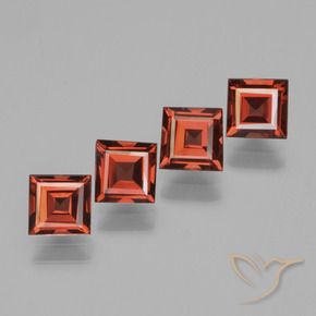 2.80 ct natürliche tiefrot Pyrop-Granat-Edelsteine, Quadrat, VVS-VS