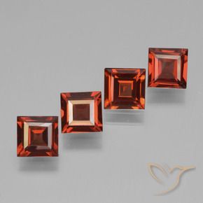 2.58 ct natürliche Mittelrot Pyrop-Granat-Edelsteine, Quadrat, VS