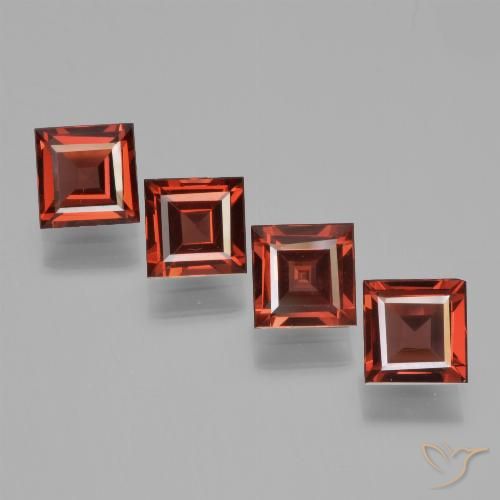 2.79ctw Natürlicher Mittelrot Pyrop-Granat, Quadrat, VS