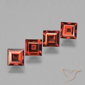 2.75 ct natürliche Mittelrot Pyrop-Granat-Edelsteine, Quadrat, VS