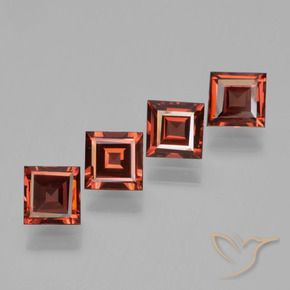 2.80 ct natürliche Mittelrot Pyrop-Granat-Edelsteine, Quadrat, VS