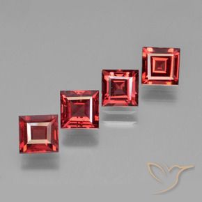 2.77 ct natürliche Tiefes Blutrot Pyrop-Granat-Edelsteine, Quadrat, VS