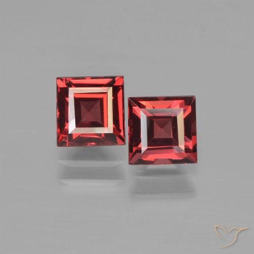 1,80 ct natürliche roter Pyrop-Edelsteine, Quadrat, VS