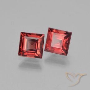 1.58 ct natürliche tiefrot Pyrop-Granat-Edelsteine, Quadrat, VS