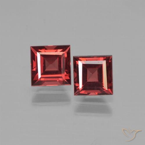 1.79ctw Natürlicher Tiefes Scharlachrot Pyrop-Granat, Quadrat, VS
