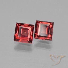 1.79 ct natürliche Tiefes Scharlachrot Pyrop-Granat-Edelsteine, Quadrat, VS