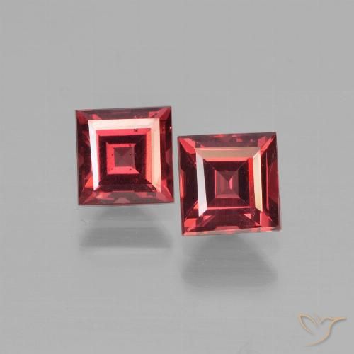 1.78ctw Natürlicher Tiefes Weinrot Pyrop-Granat, Quadrat, VS