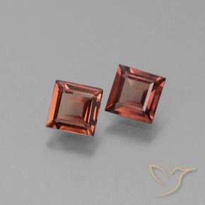 1.33 ct natürliche Ziegelrot Pyrop-Granat-Edelsteine, Quadrat, VS