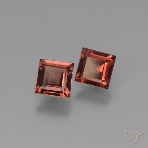 1.37 ct natürliche Ziegelrot Pyrop-Granat-Edelsteine, Quadrat, VS
