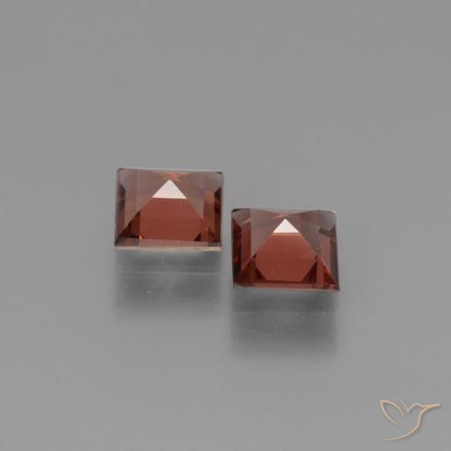 1.37 ct natürliche Ziegelrot Pyrop-Granat-Edelsteine, Quadrat, VS