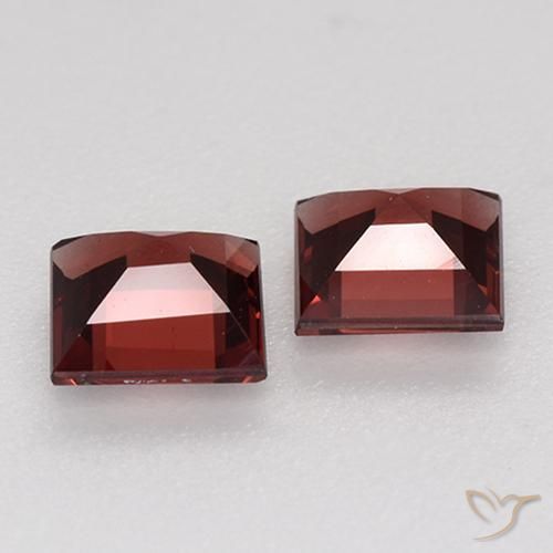 1.39 ct natürliche dunkelrot Pyrop-Granat-Edelsteine, Quadrat, VS