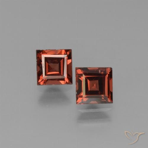 1.64ctw Natürlicher Mittelrot Pyrop-Granat, Quadrat, VS