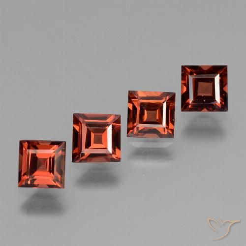 2.82ctw Natürlicher Mittelrot Pyrop-Granat, Quadrat, VVS-VS