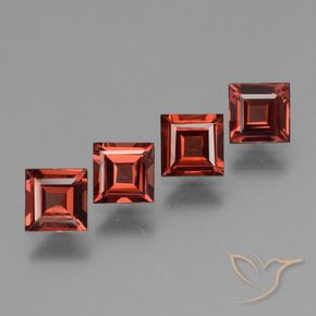 2.71 ct natürliche Scharlachrot Pyrop-Granat-Edelsteine, Quadrat, VS