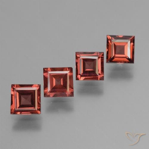 2.89ctw Natürlicher Scharlachrot Pyrop-Granat, Quadrat, VS