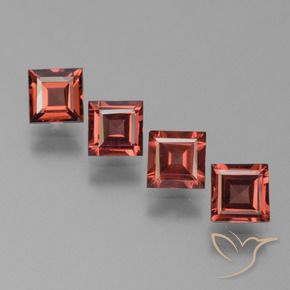 2.89 ct natürliche Scharlachrot Pyrop-Granat-Edelsteine, Quadrat, VS
