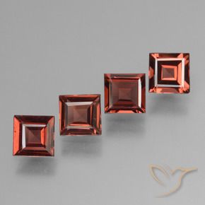 3.00 ct natürliche Scharlachrot Pyrop-Granat-Edelsteine, Quadrat, VS