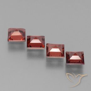 3.00 ct natürliche Scharlachrot Pyrop-Granat-Edelsteine, Quadrat, VS