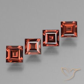 2.98 ct natürliche tiefrot Pyrop-Granat-Edelsteine, Quadrat, VS
