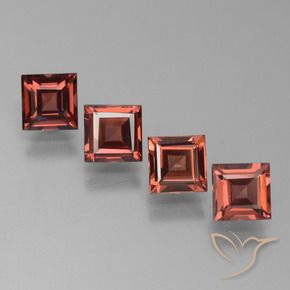 3.09 ct natürliche Mittelrot Pyrop-Granat-Edelsteine, Quadrat, VS