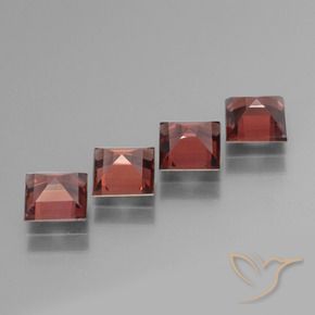 3.09 ct natürliche Mittelrot Pyrop-Granat-Edelsteine, Quadrat, VS