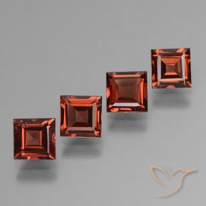 3.25 ct natürliche Scharlachrot Pyrop-Granat-Edelsteine, Quadrat, VS