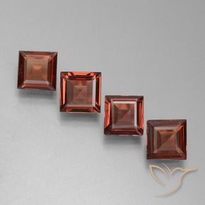 2.46 ct natürliche Ziegelrot Pyrop-Granat-Edelsteine, Quadrat, VS