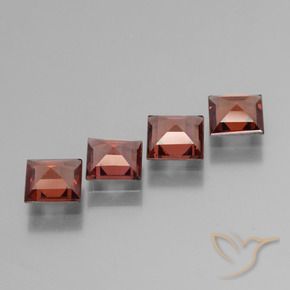 2.46 ct natürliche Ziegelrot Pyrop-Granat-Edelsteine, Quadrat, VS